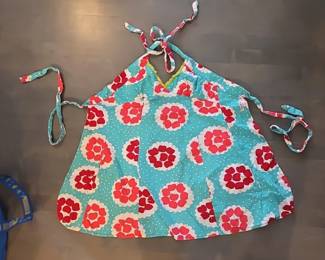 Anthropologie Floral Halter Apron