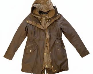 Zara Woman Quilted Lined Parka