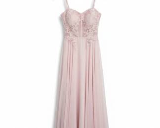 Windsor Pink Tulle and Lace Formal Gown