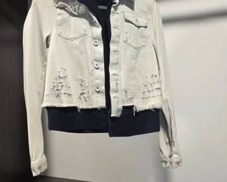 Free People We The Free Hooded Distressed Denim Jacket