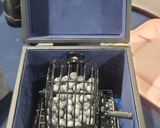 Deluxe Bingo Game Set in LeatherStyle Case