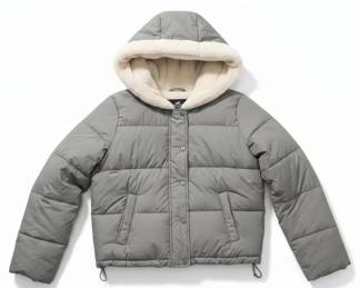 Hollister California Puffer Collection Faux FurLined Jacket