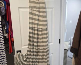 Ella Moss Striped Racerback Maxi Dress