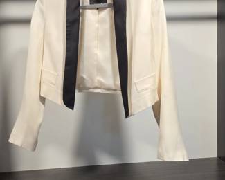 Zara Womens Cropped Tuxedo Blazer