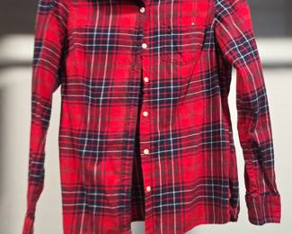 Tommy Hilfiger Womens Plaid ButtonDown Shirt