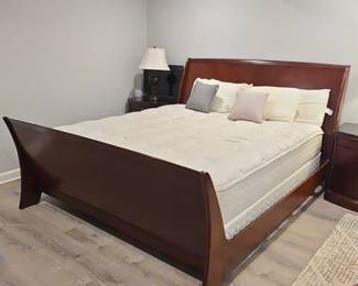 Louis Philippe Style Sleigh Bed Frame