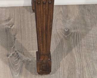 Ethan Allen French Regency Louis XVI Style Carved Mahogany Console Table sixth image