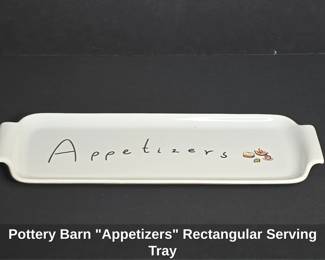 Pottery Barn Appetizers Rectangular Serving Tray  