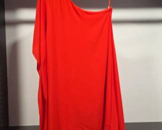 BCBGMAXAZRIA OneShoulder Red Dress
