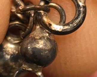 Vintage SilverTone Lock and Key Charm Bracelet second image