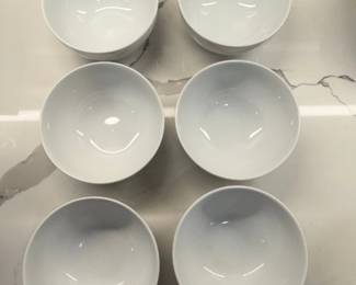 Set of White Porcelain Bowls  