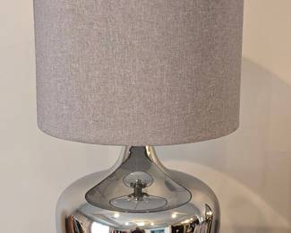 Contemporary Chrome Teardrop Table Lamp