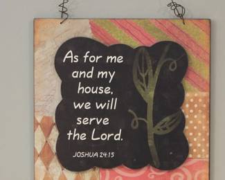 Inspirational Wall Plaque  As for me and my house, we will serve the Lord.