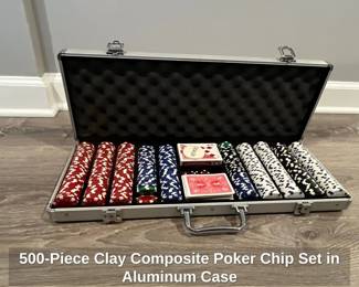 Piece Clay Composite Poker Chip Set in Aluminum Case