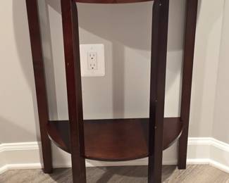 HalfMoon Console Table with Faux Drawer