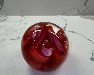 Elite Las Vegas Souvenir Art Glass Paperweight