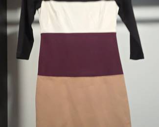 White House Black Market Colorblock Sheath Dress Size