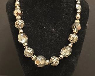 White House Black Market Faceted Crystal Beaded Necklace