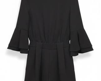 Saks Fifth Avenue Black Bell Sleeve Romper