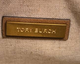 Tory Burch Suede Saddle Bag with GoldTone Ring Logo fourth image