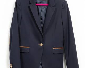 Zara Basic Navy Tailored Blazer