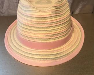 SOMHER Striped Straw Fedora Hat