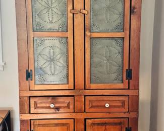 1880'S WALNUT PIE SAFE CUPBOARD