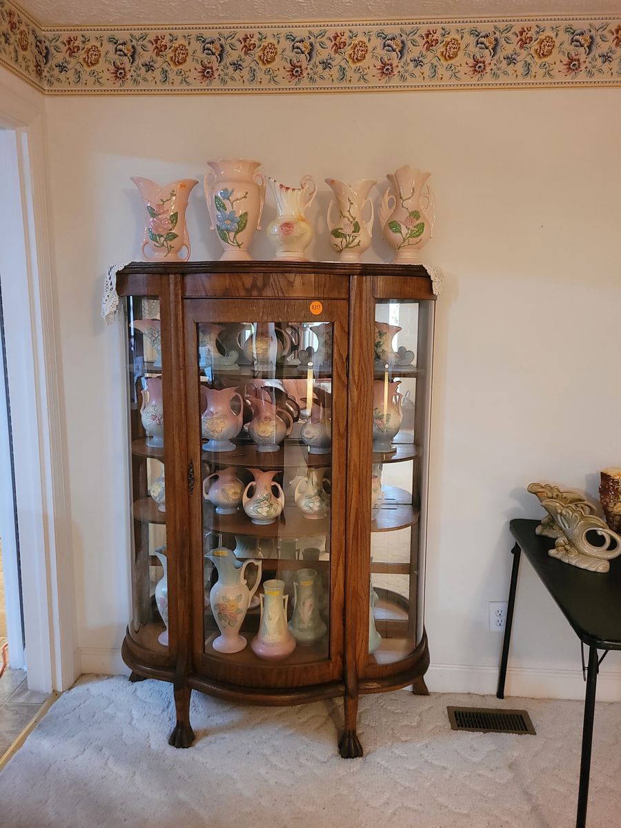 Hull Pottery and medium size hutch 
