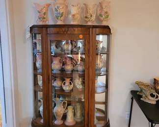 Hull Pottery and medium size hutch