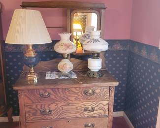 Large Washstand...Lamps...all sold separately