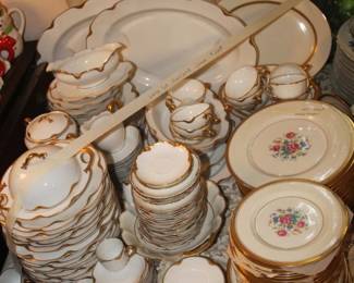 Large set of Gold Band Haviland China