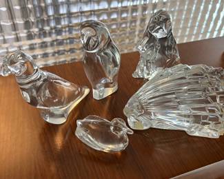 Baccarat glass figurines