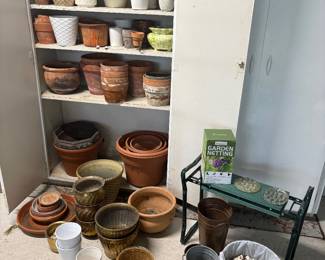 planters and potting bench seat