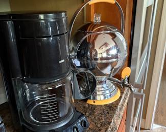 Art Deco - 1930's coffee percolator with Chrome and Bakelite & Braun coffee maker