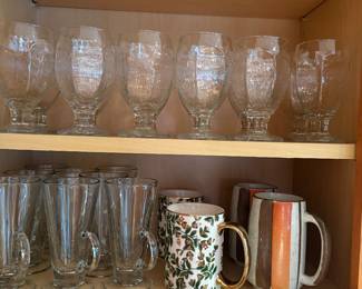 Glassware and glass coffee mugs