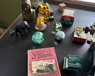 Titanic book, paper weights, and more!