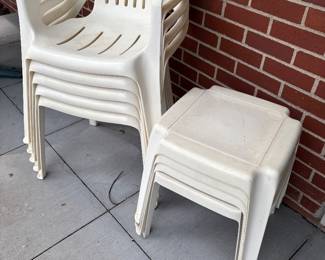 Patio chairs and side tables