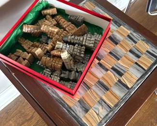 chess set table