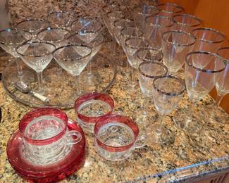 Silver-rimmed glasses