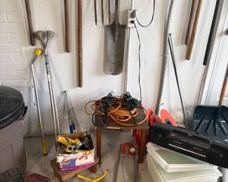 Garden tools and extension cords