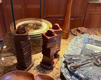 MCM napkin rings, nut bowl, and more!