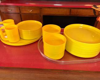 Vintage plastic picnic ware