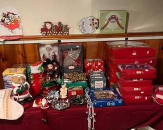 Christmas ornaments, dolls and more