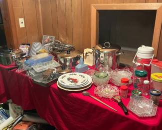Ice cube trays, pots and pans, plates, etc