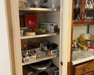 Cupcake holders, small appliances, pitchers, and miscellaneous