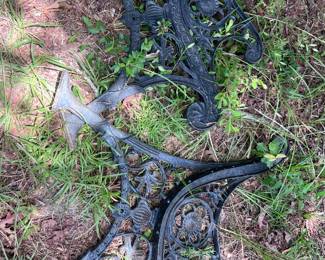 Cast iron bench ends