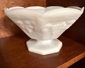 Milk glass dish