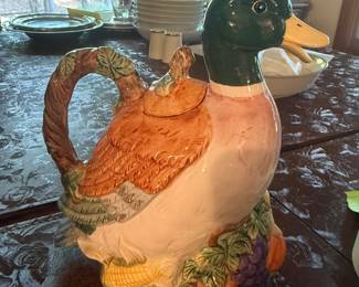 Fitz & Floyd collection mallard teapot