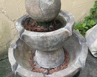 Garden Glamor! Stately & Solid!! Larger, third bowl not pictured