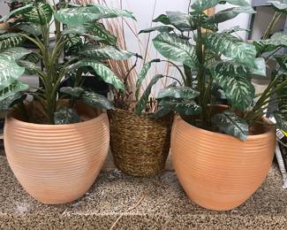 Large Clay Planter Size Pots--Natural Fiber too